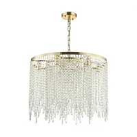 Люстра подвесная Chokka 5028/9 Odeon Light прозрачная на 9 ламп, основание золотое в стиле классический Люстра подвесная Chokka 5028/9 Odeon Light прозрачная на 9 ламп, основание золотое в стиле классический